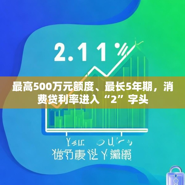 最高500万元额度、最长5年期，消费贷利率进入“2”字头