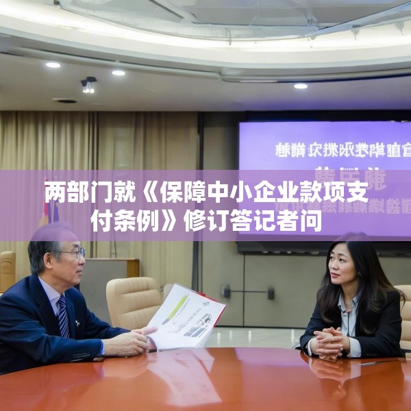 两部门就《保障中小企业款项支付条例》修订答记者问