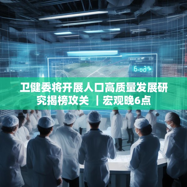 卫健委将开展人口高质量发展研究揭榜攻关 ｜宏观晚6点