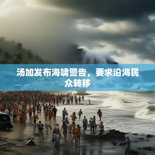 汤加发布海啸警告，要求沿海民众转移