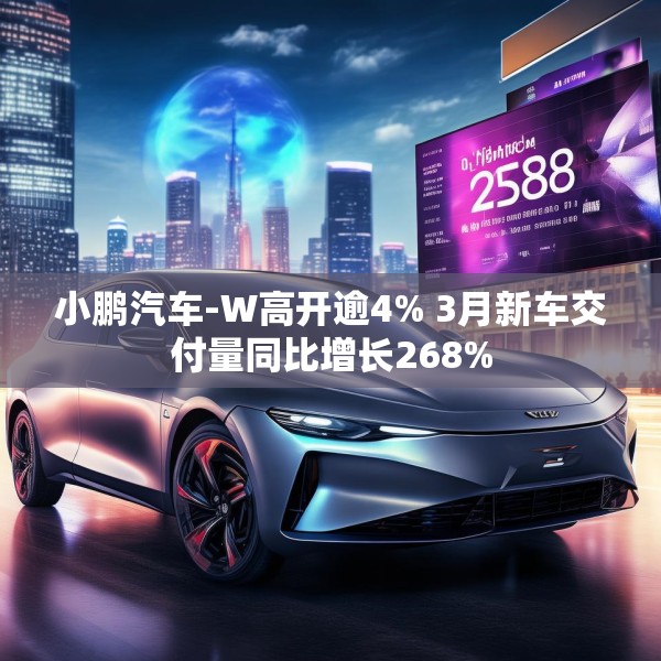 小鹏汽车-W高开逾4% 3月新车交付量同比增长268%