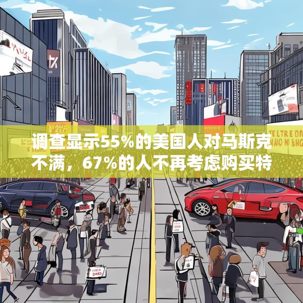 调查显示55%的美国人对马斯克不满，67%的人不再考虑购买特斯拉汽车