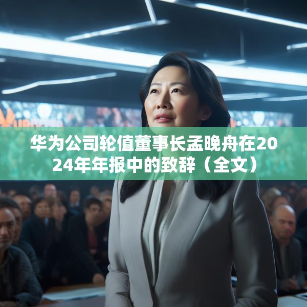 华为公司轮值董事长孟晚舟在2024年年报中的致辞（全文）