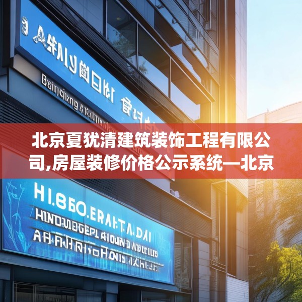 北京夏犹清建筑装饰工程有限公司,房屋装修价格公示系统—北京夏犹清建筑装饰工程有限公司345.a221b222c225fgy.232uyk