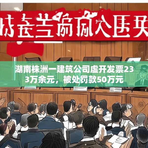 湖南株洲一建筑公司虚开发票233万余元，被处罚款50万元