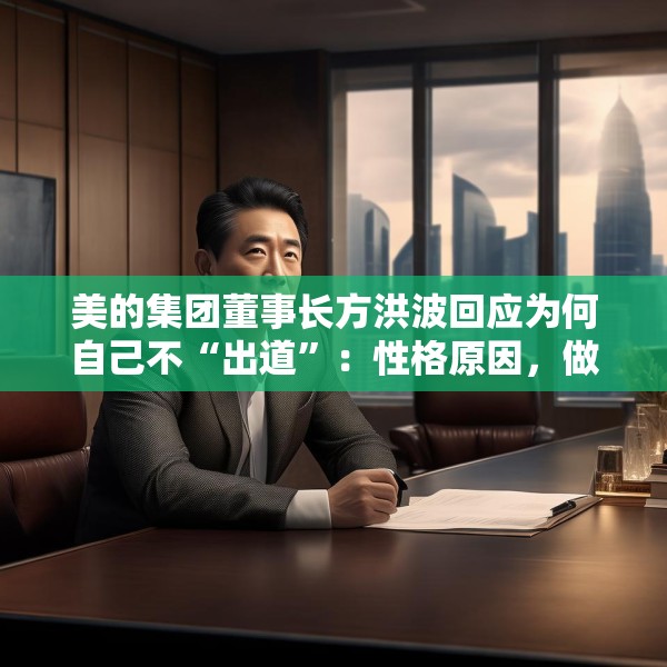 美的集团董事长方洪波回应为何自己不“出道”：性格原因，做企业家IP是耗时间的事