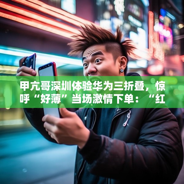 甲亢哥深圳体验华为三折叠，惊呼“好薄”当场激情下单：“红的黑的我都要！”