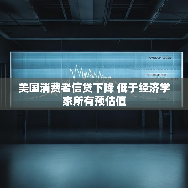 美国消费者信贷下降 低于经济学家所有预估值