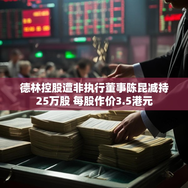 德林控股遭非执行董事陈昆减持25万股 每股作价3.5港元