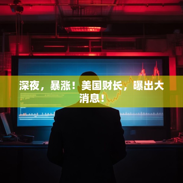 深夜，暴涨！美国财长，曝出大消息！
