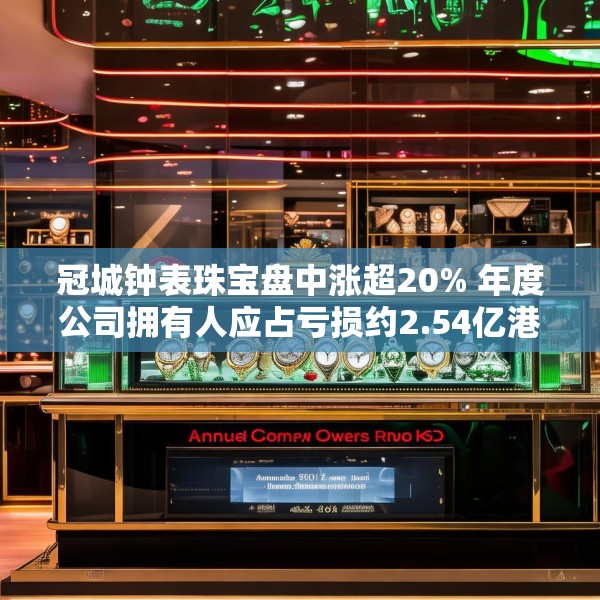 冠城钟表珠宝盘中涨超20% 年度公司拥有人应占亏损约2.54亿港元
