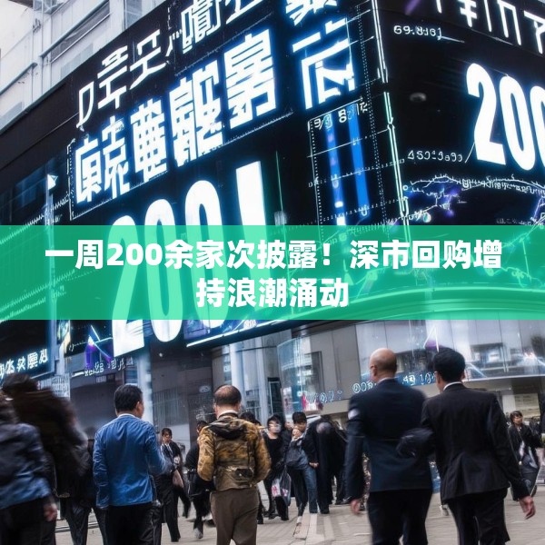 一周200余家次披露！深市回购增持浪潮涌动