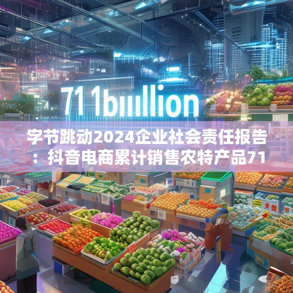 字节跳动2024企业社会责任报告：抖音电商累计销售农特产品71亿单