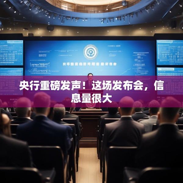 央行重磅发声！这场发布会，信息量很大