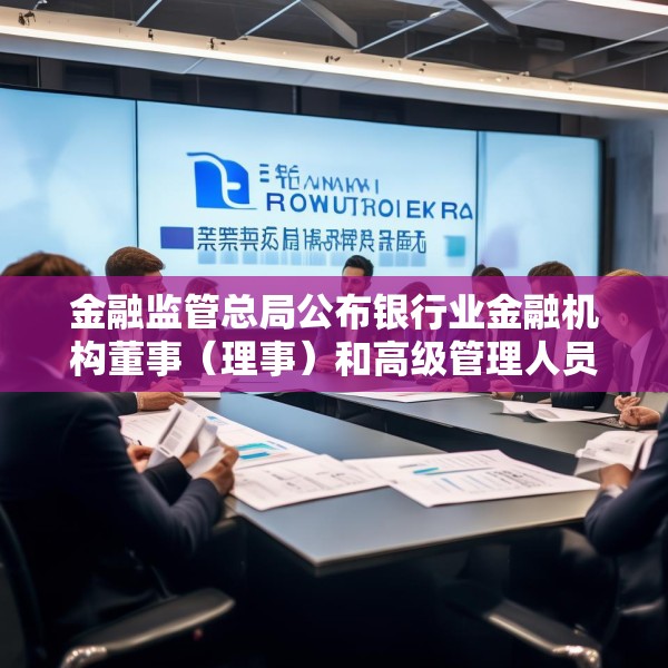 金融监管总局公布银行业金融机构董事（理事）和高级管理人员任职资格管理办法