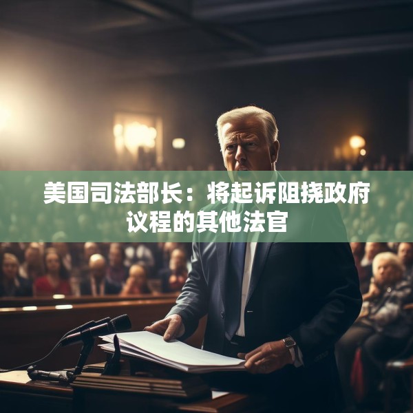 美国司法部长：将起诉阻挠政府议程的其他法官