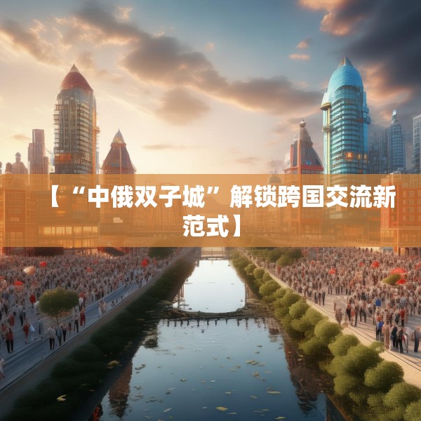 【“中俄双子城”解锁跨国交流新范式】