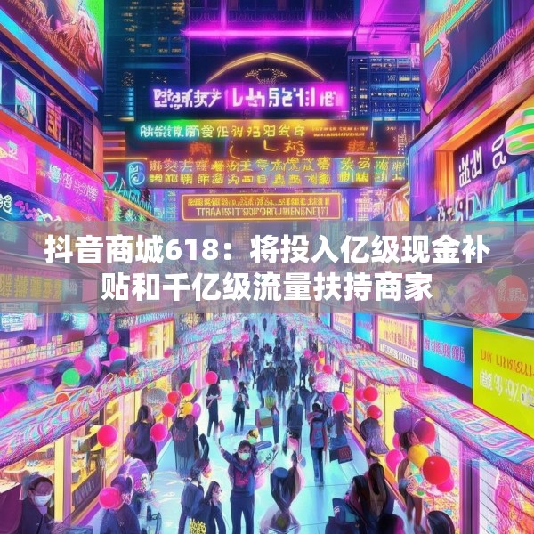 抖音商城618：将投入亿级现金补贴和千亿级流量扶持商家