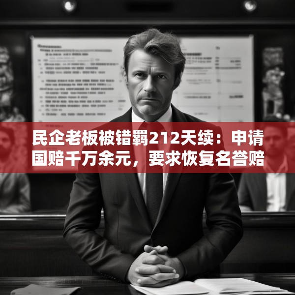民企老板被错羁212天续：申请国赔千万余元，要求恢复名誉赔礼道歉