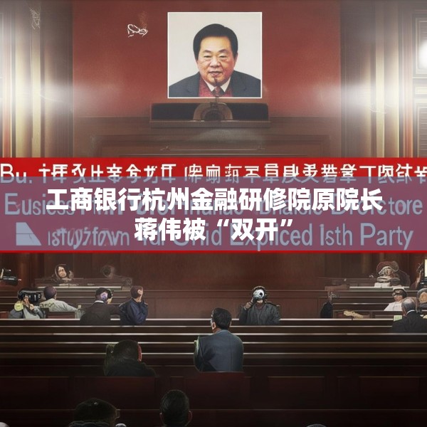 工商银行杭州金融研修院原院长蒋伟被“双开”