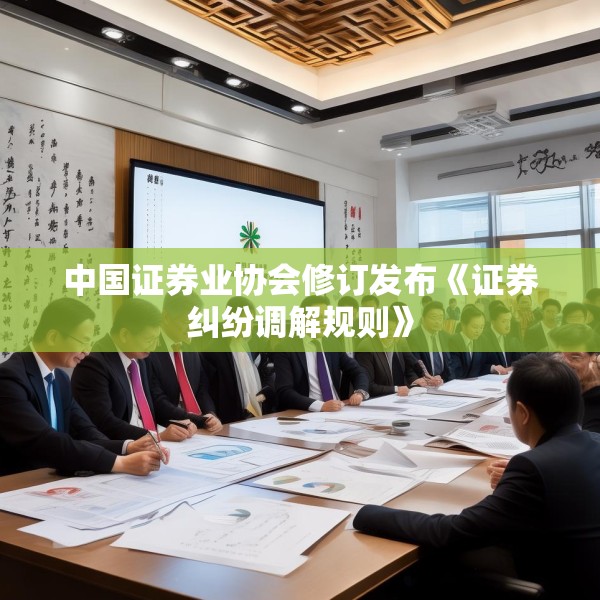中国证券业协会修订发布《证券纠纷调解规则》