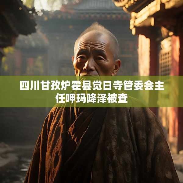 四川甘孜炉霍县觉日寺管委会主任呷玛降泽被查