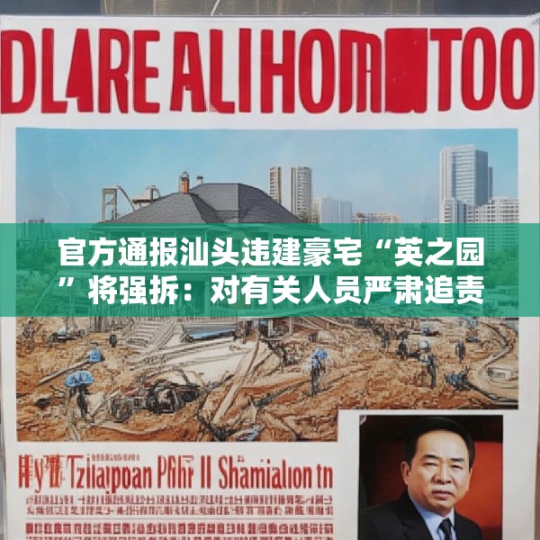 官方通报汕头违建豪宅“英之园”将强拆：对有关人员严肃追责问责