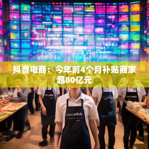 抖音电商：今年前4个月补贴商家超80亿元
