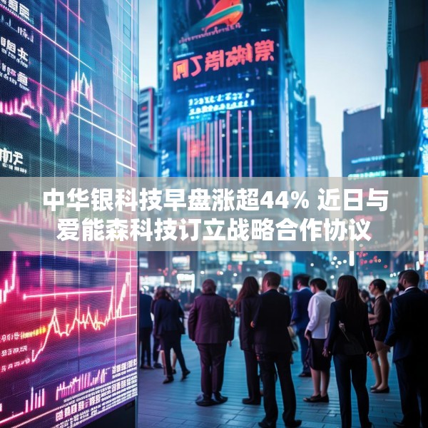 中华银科技早盘涨超44% 近日与爱能森科技订立战略合作协议