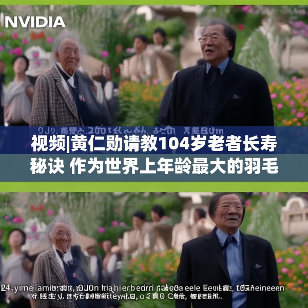视频|黄仁勋请教104岁老者长寿秘诀 作为世界上年龄最大的羽毛球选手林友茂答道：多看美女