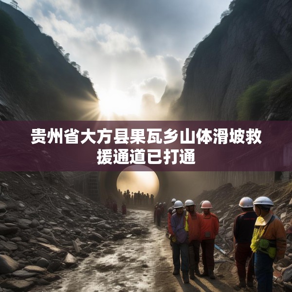 贵州省大方县果瓦乡山体滑坡救援通道已打通