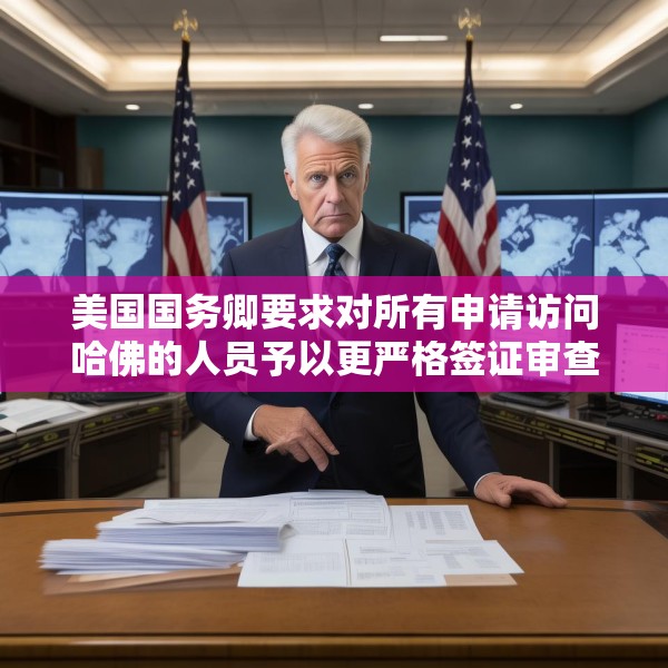 美国国务卿要求对所有申请访问哈佛的人员予以更严格签证审查