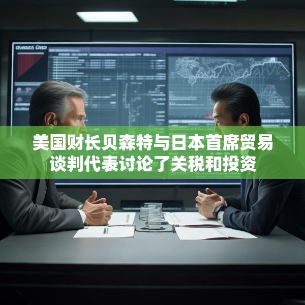 美国财长贝森特与日本首席贸易谈判代表讨论了关税和投资