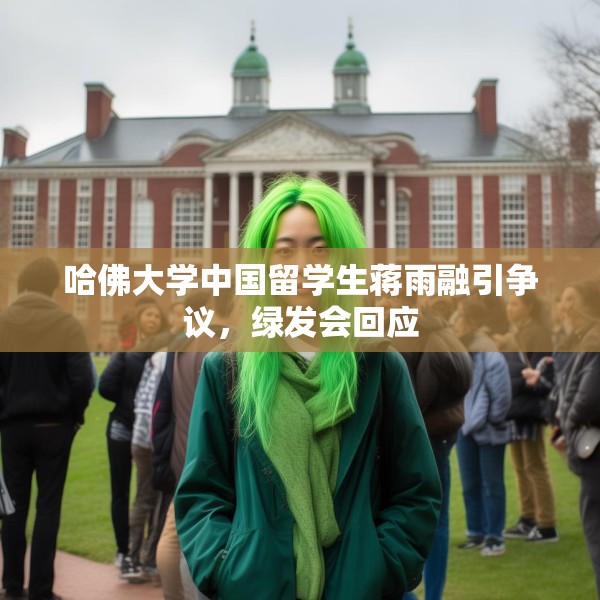 哈佛大学中国留学生蒋雨融引争议，绿发会回应