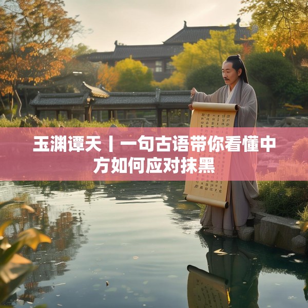 玉渊谭天丨一句古语带你看懂中方如何应对抹黑