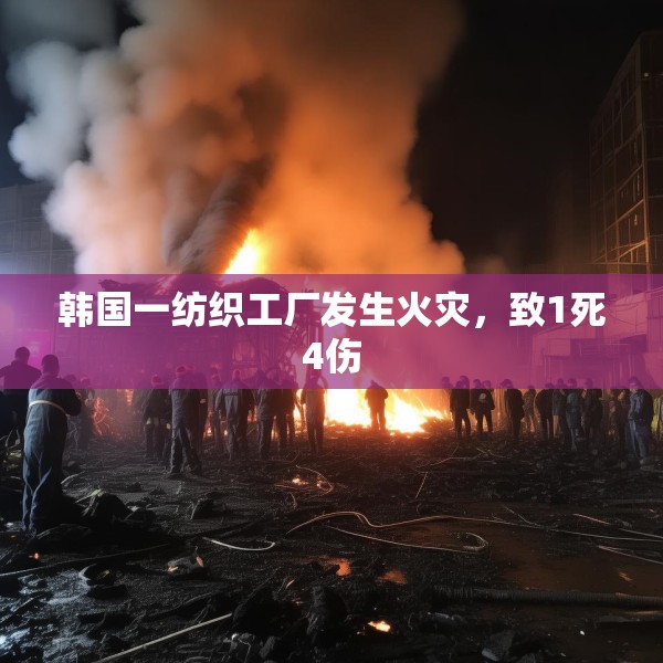 韩国一纺织工厂发生火灾，致1死4伤