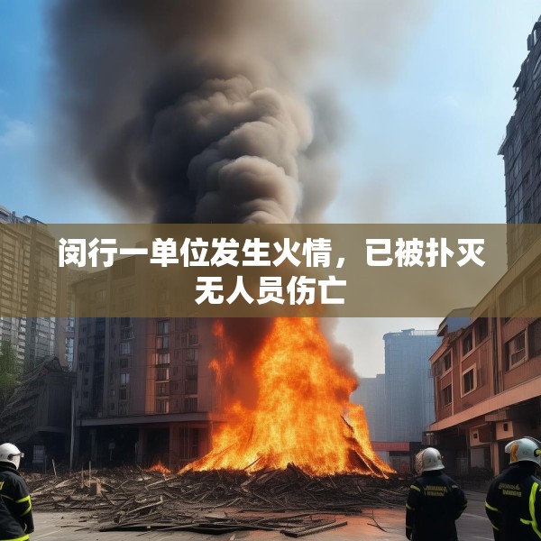 闵行一单位发生火情，已被扑灭无人员伤亡