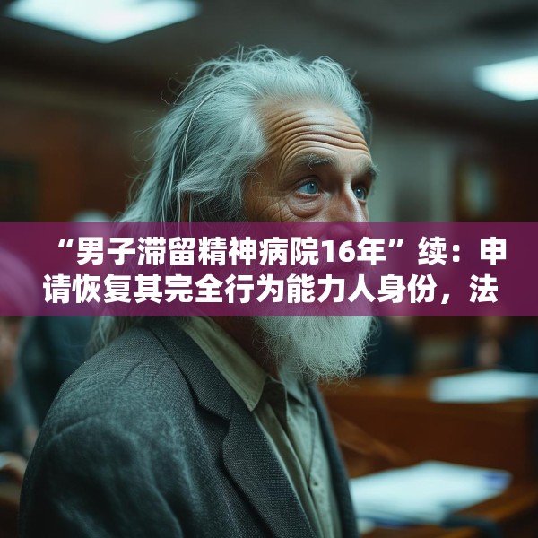 “男子滞留精神病院16年”续：申请恢复其完全行为能力人身份，法院已开庭