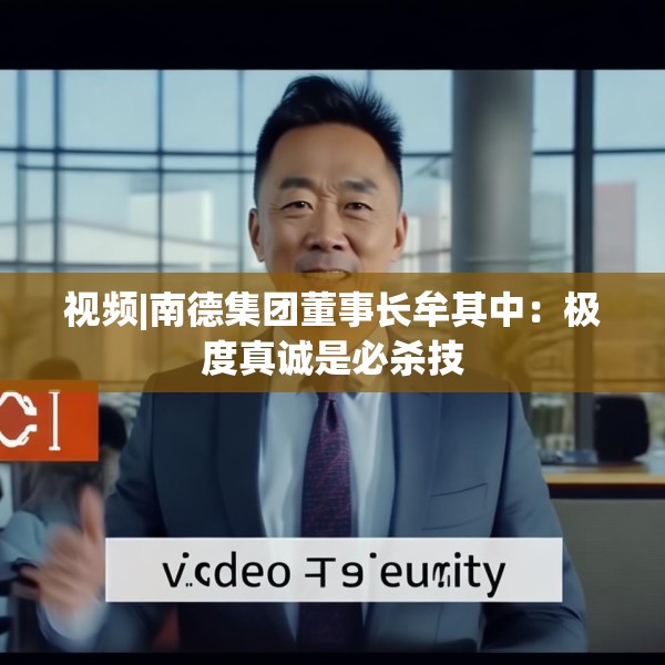 视频|南德集团董事长牟其中：极度真诚是必杀技