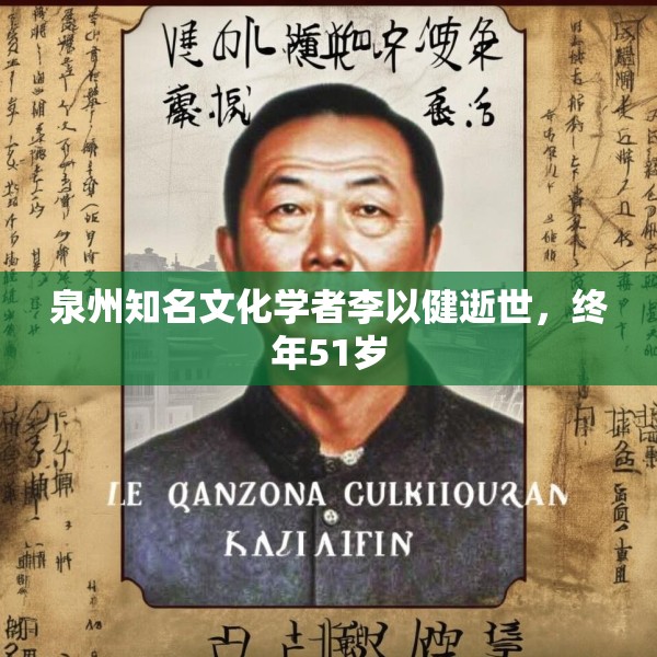 泉州知名文化学者李以健逝世，终年51岁