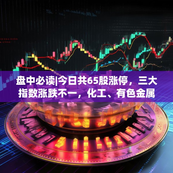 盘中必读|今日共65股涨停，三大指数涨跌不一，化工、有色金属概念逆势活跃