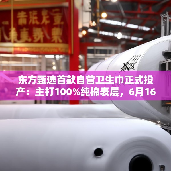 东方甄选首款自营卫生巾正式投产：主打100%纯棉表层，6月16日开售