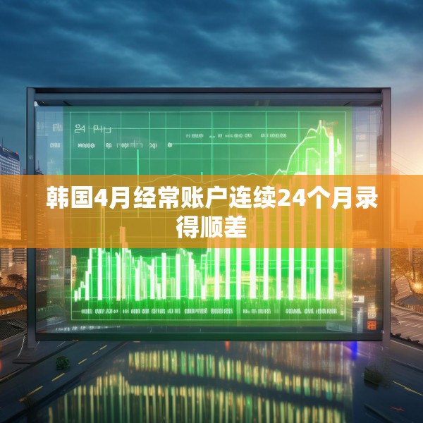 韩国4月经常账户连续24个月录得顺差