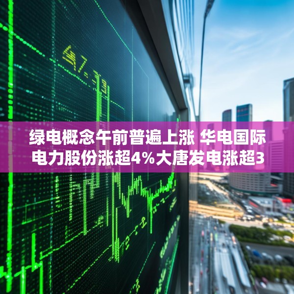 绿电概念午前普遍上涨 华电国际电力股份涨超4%大唐发电涨超3%