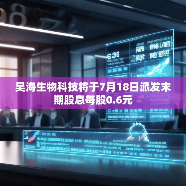 昊海生物科技将于7月18日派发末期股息每股0.6元
