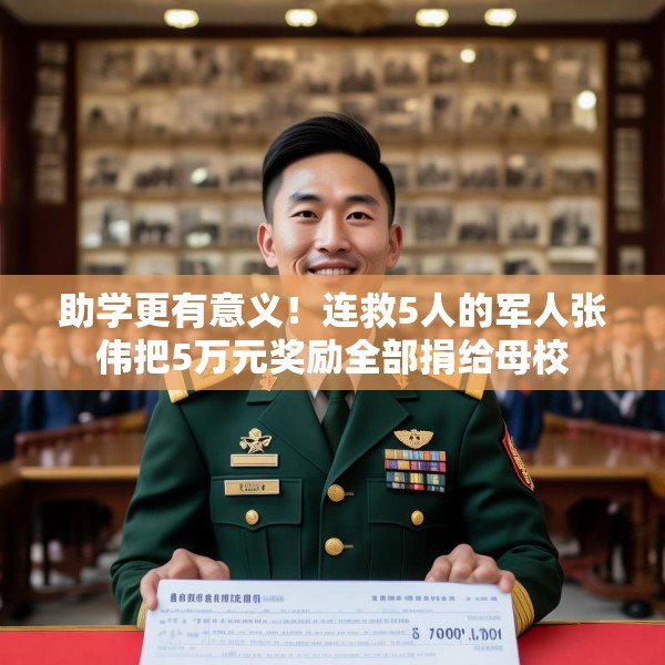 助学更有意义！连救5人的军人张伟把5万元奖励全部捐给母校