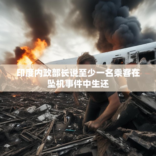 印度内政部长说至少一名乘客在坠机事件中生还