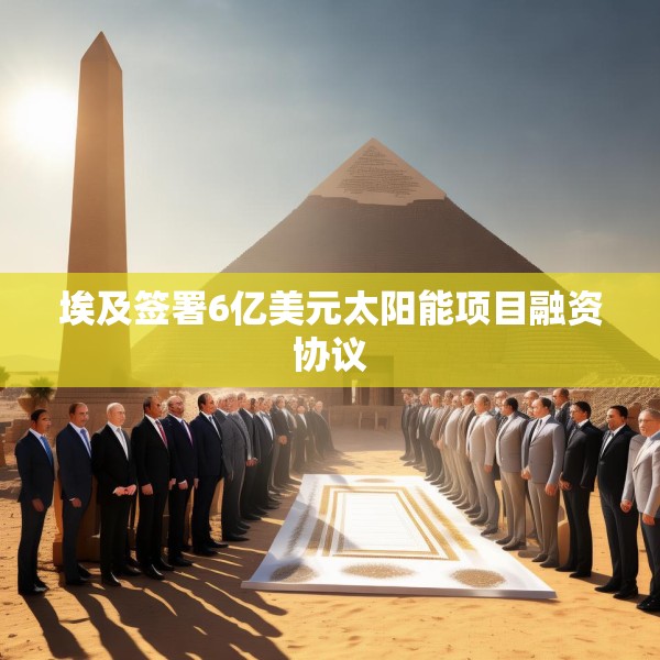 埃及签署6亿美元太阳能项目融资协议