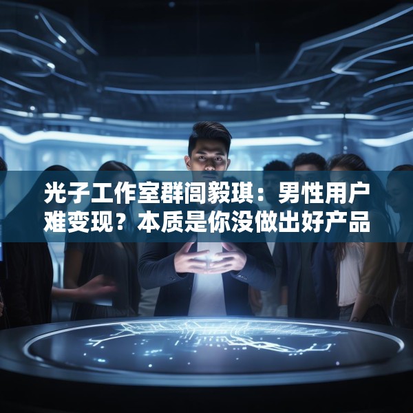 光子工作室群闾毅琪：男性用户难变现？本质是你没做出好产品