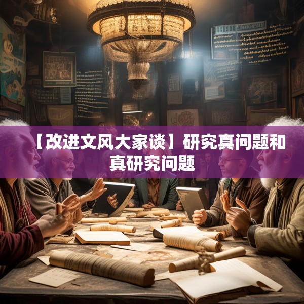 【改进文风大家谈】研究真问题和真研究问题
